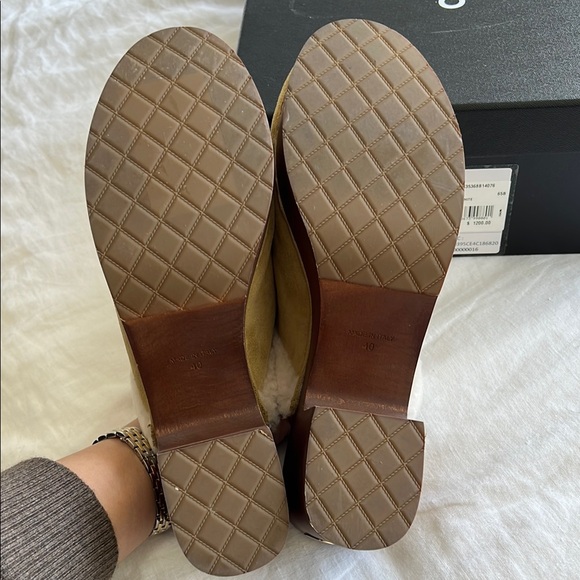Chanel Beige Shearling Lined Mules - Picture 3 of 5
